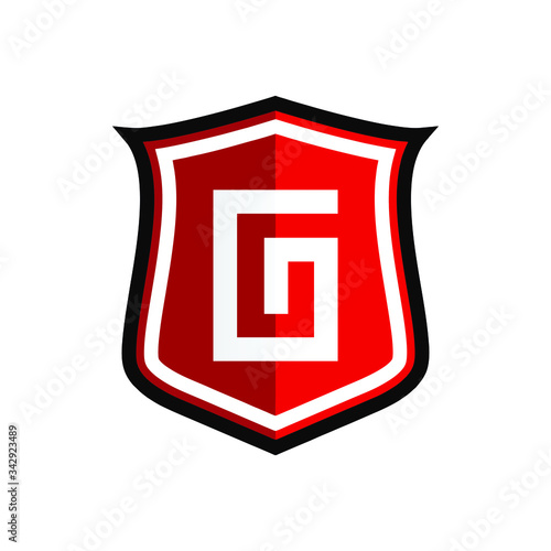 Initial Letter G with Shield Logo Design