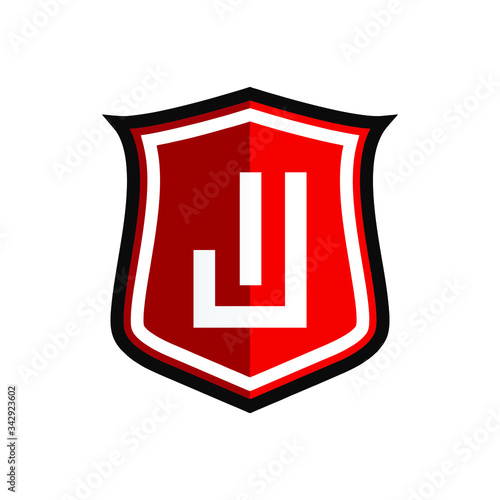Initial Letter J with Shield Logo Design