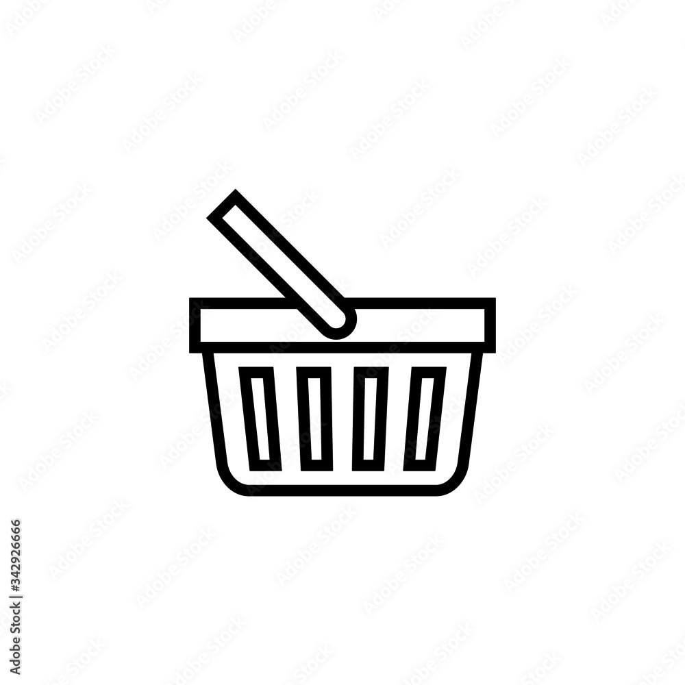 Shopping chart icon in black flat design on white background Shopping chart icon in black flat design on white background