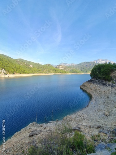 lake and mountains