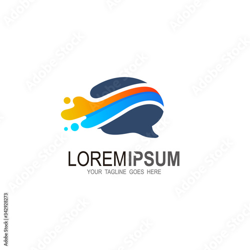 Smart and creative symbol, Abstract brain logo, anatomy logo vector