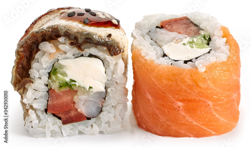 Sushi Duo smoked eel and salmon