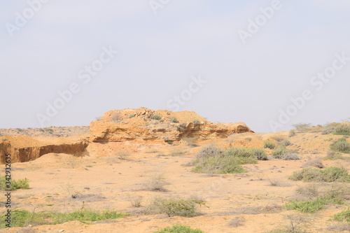 Mountain landscape with blue sky