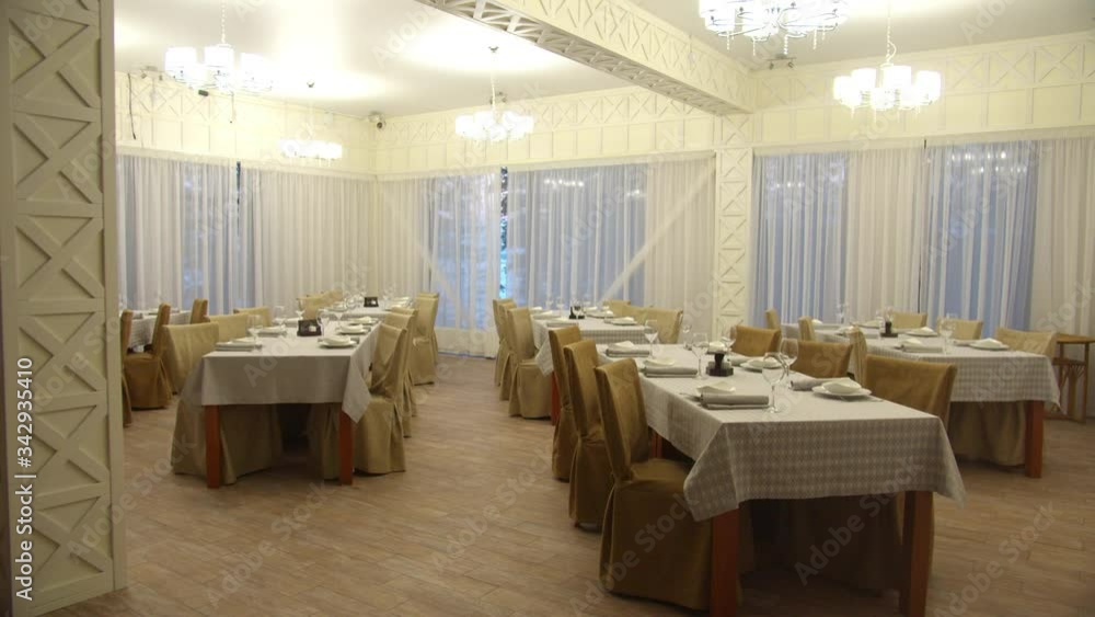 Large banquet room at the hotel. Sliding Large banquet room at the hotel. Sliding
