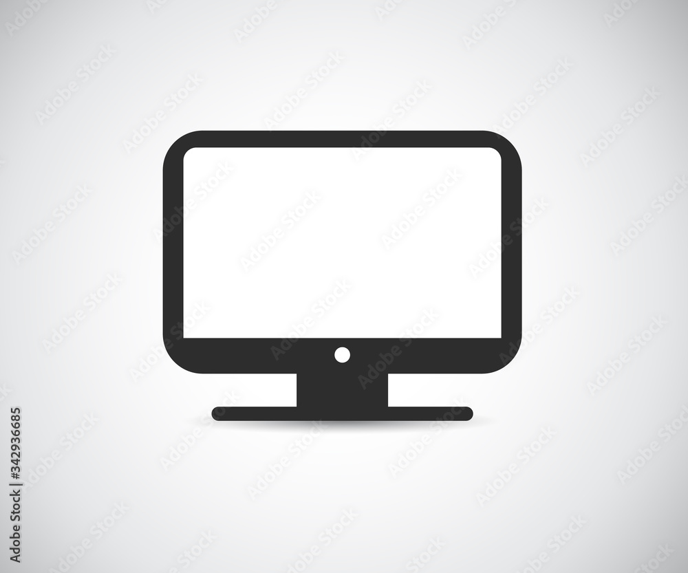 Computer icon, Personal computer in flat style, Desktop computer, IT logo Computer icon, Personal computer in flat style, Desktop computer, IT logo