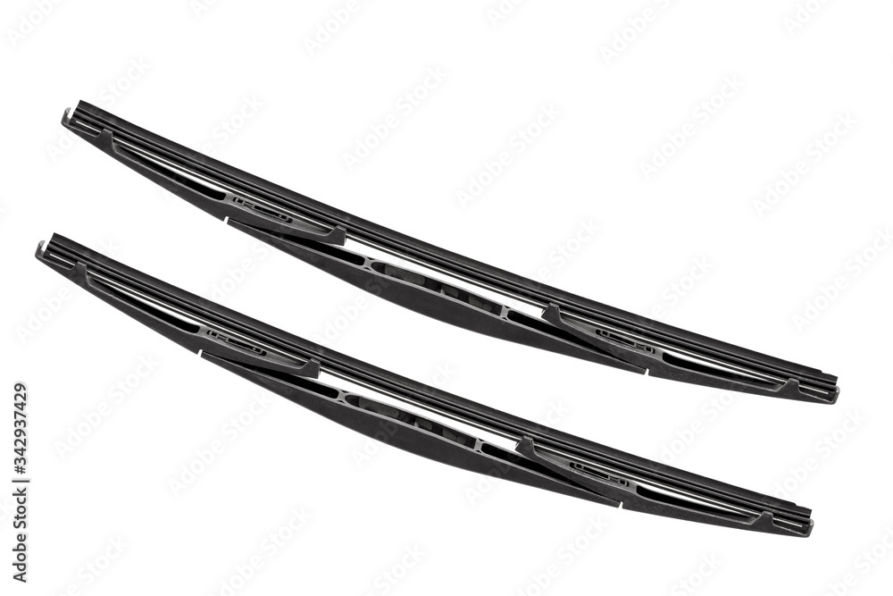 windshield wipers for cars spare parts isolated on a white background. windshield wipers for cars spare parts isolated on a white background.
