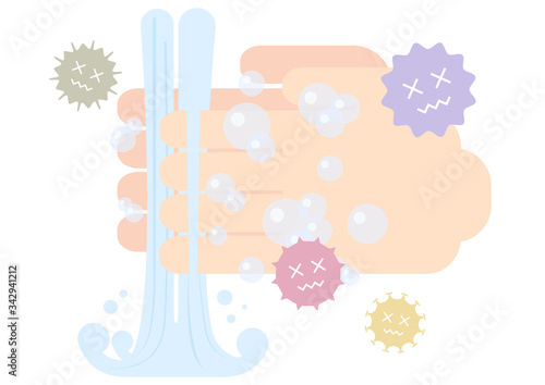 手洗いして風邪対策