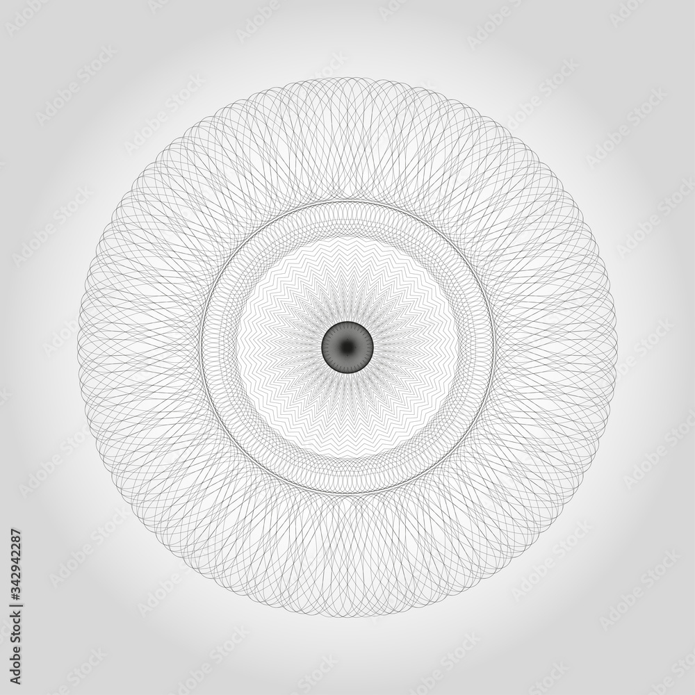 Circle Guilloche in vector. Abstract round frame from thin lines. Circle Guilloche in vector. Abstract round frame from thin lines.