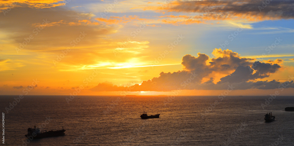 Beautiful Sunset on the sea