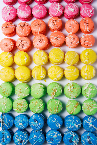 Home baked Rainbow Macarons. Home baking projects for lockdown 