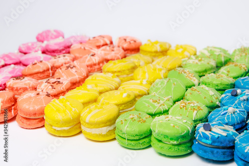Home baked Rainbow Macarons. Home baking projects for lockdown 