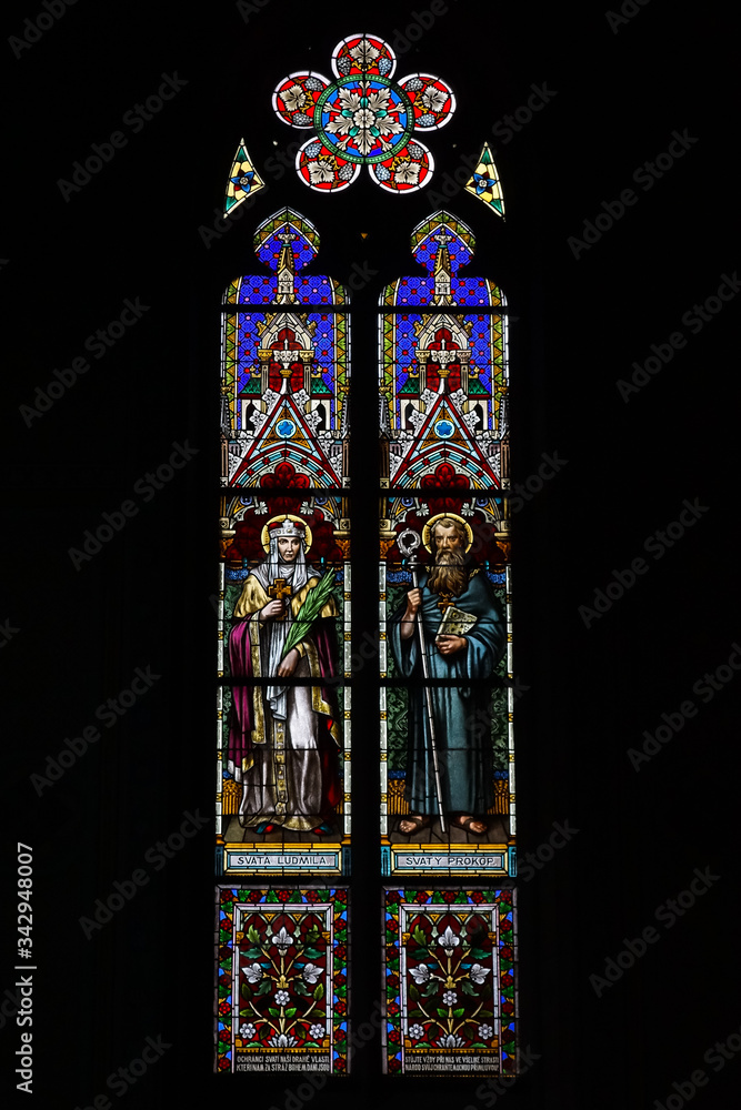 View of Photo & Art Print Stained glass window of St, Sergey Kohl