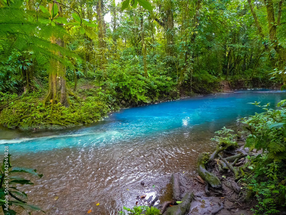 Rio Celeste, Tenorio volcano national park, Costa Rica Rio Celeste, Tenorio volcano national park, Costa Rica