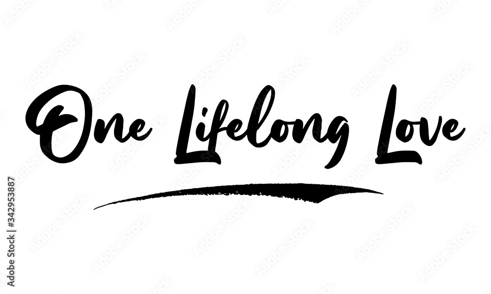 One Lifelong Love Calligraphy Handwritten Lettering for Sale Banners, Flyers, Brochures and 
Graphic Design Templates 