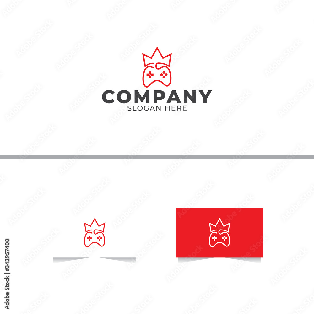 Obraz premium King Gamers Logo Design Template