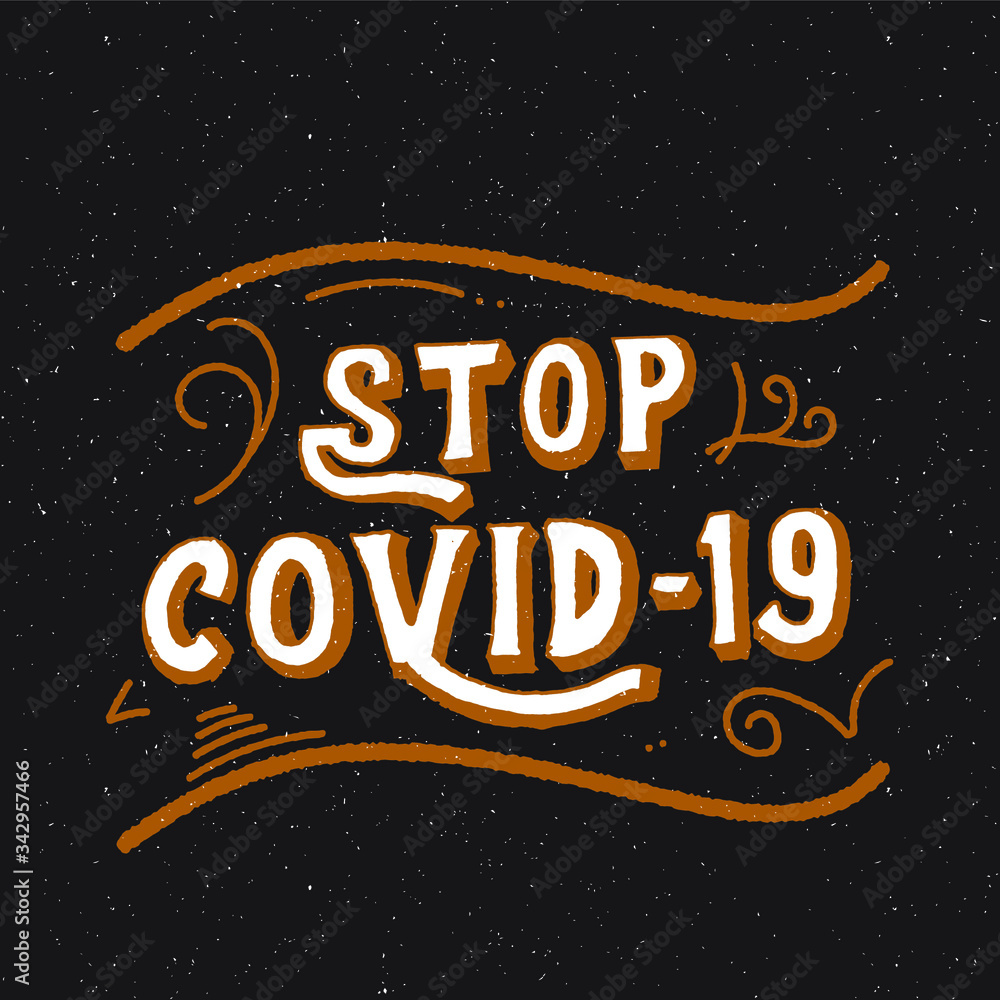 stop covid - 19 season lettering font design stop covid - 19 season lettering font design