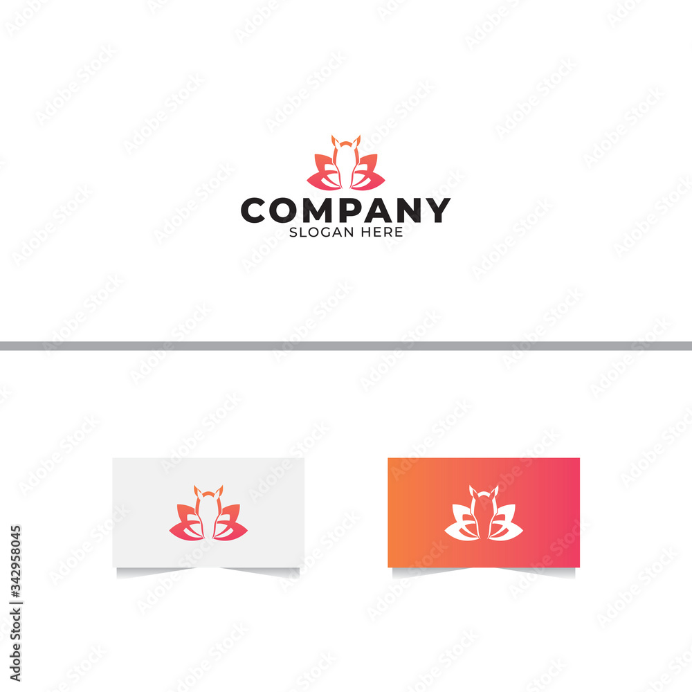 Yoga Horse Logo Design Template Yoga Horse Logo Design Template