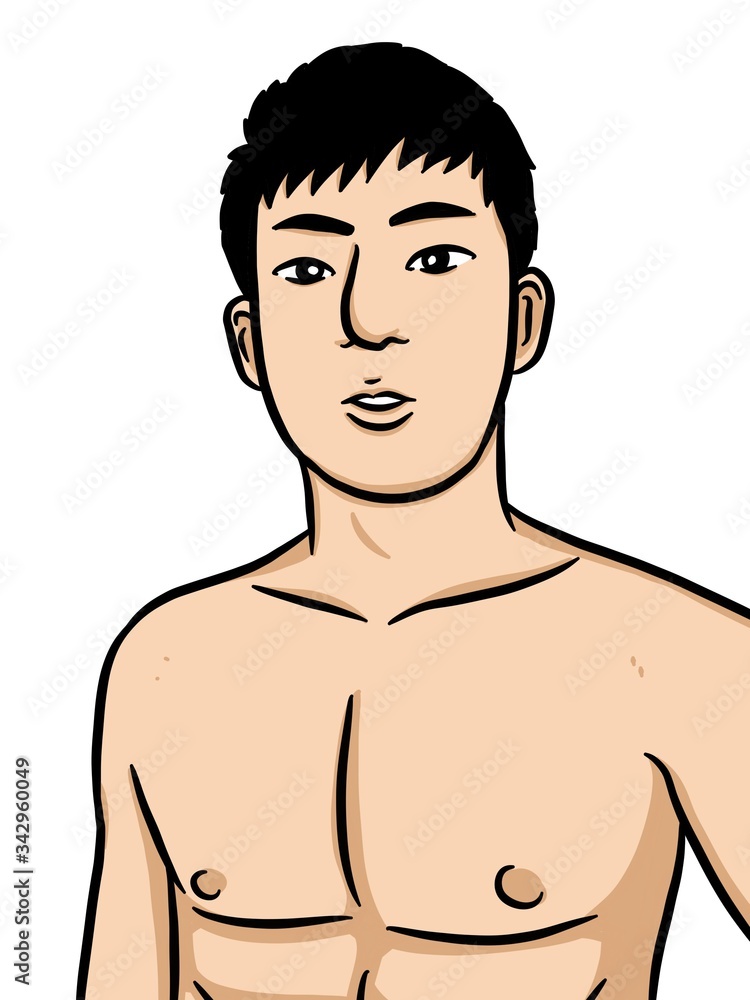 Cartoon man on white background Cartoon man on white background