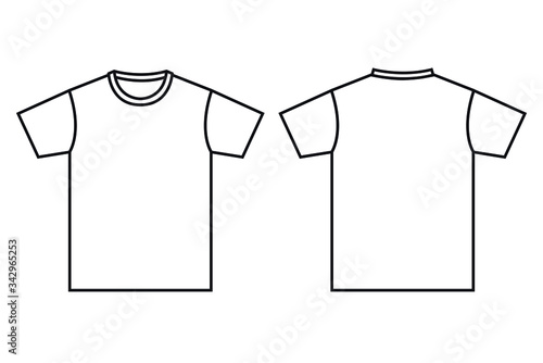 Tシャツの表裏のイラスト