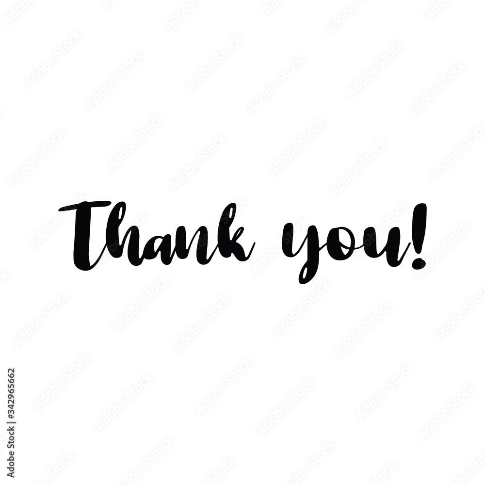 Thank you text sign, hand drawn style lettering message. Thank you text sign, hand drawn style lettering message.
