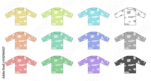 迷彩風のTシャツセット