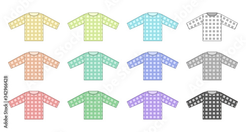 格子模様のTシャツセット
