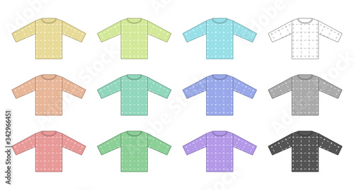 点線の柄のTシャツセット