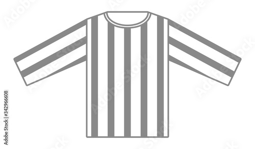 縦縞のTシャツ