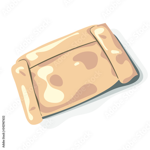 Empanada. Preparación típica chilena. Ilustración en vector
