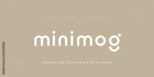 Abstract minimal modern alphabet fonts. Typography minimalist urban digital fashion future creative logo font. vector illustration photo