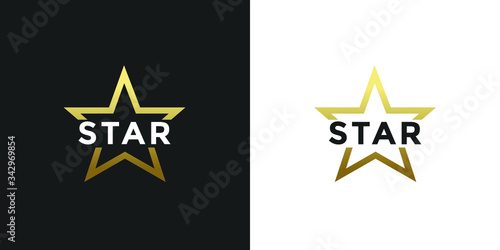 premium Luxury Gold Star logo designs template vector