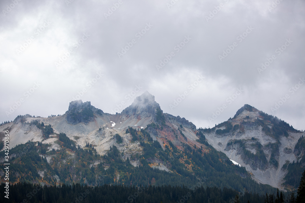 Cloudy peak in Mt. Rainier National park Cloudy peak in Mt. Rainier National park