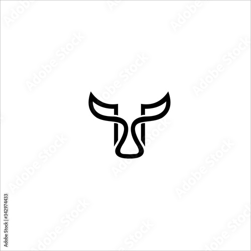 bull logo icon vector stock , logo bull , logo bull icon , logo abstract bull , logo line bull