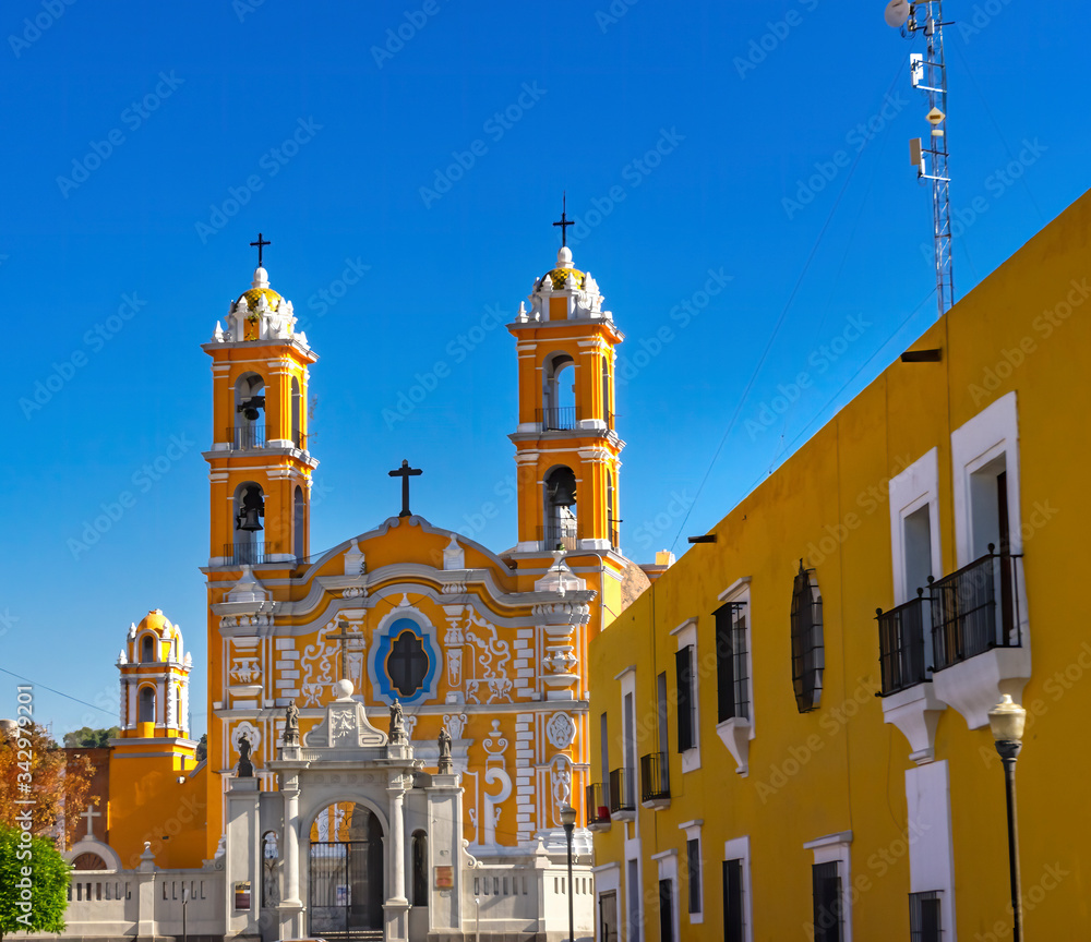 Church of Santa Cruz Puebla Mexico