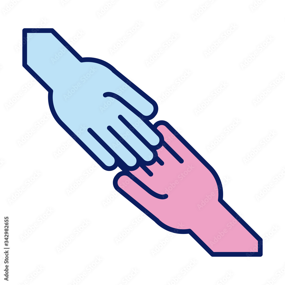 handshake solidarity line and fill style handshake solidarity line and fill style