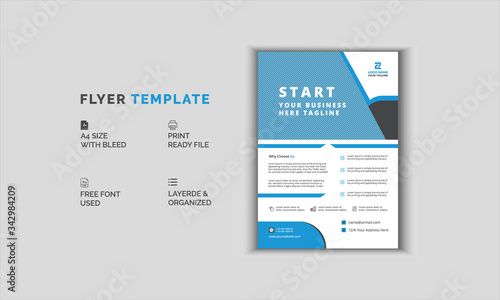 corporate business flyer template design for infographics