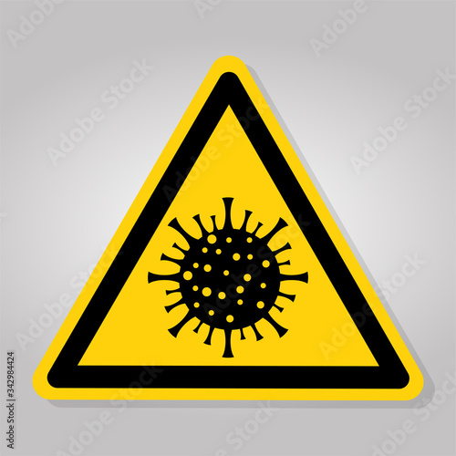 Warning sign,caution outbreak coronavirus covid 19