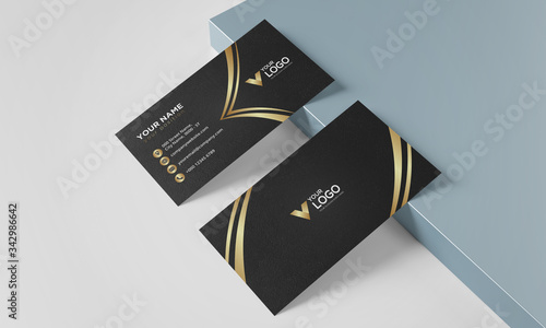 Black and gold business card