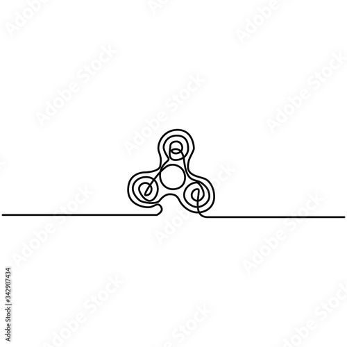 one continuous line drawing fidget spinner