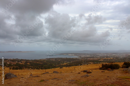 storm clouds over port lincoln, south australia
