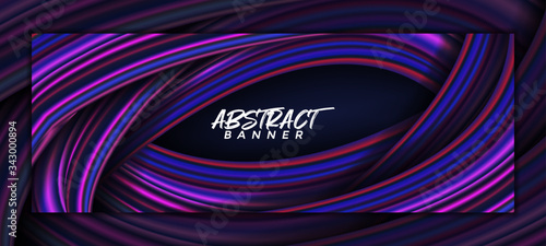 Abstract Purple Social Media Cover Banner Template