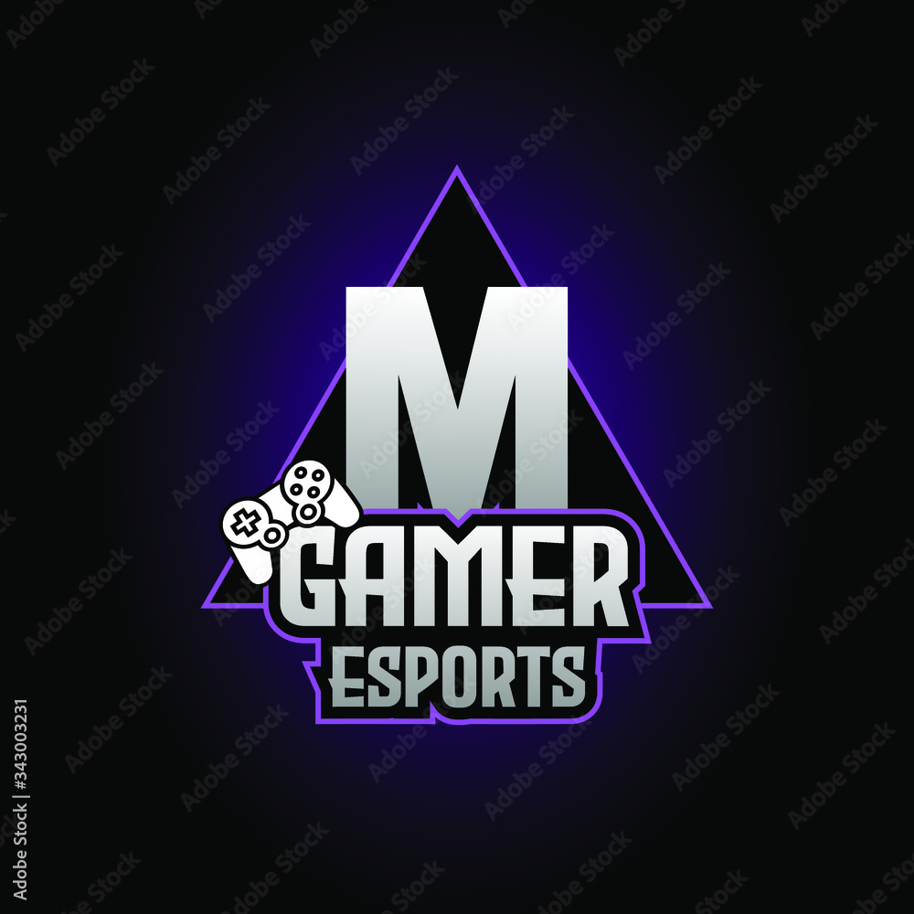 Letter M Game Logo Esport Gaming