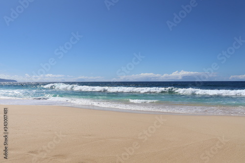 The Banzai Pipeline surf reef break located in Hawaii at Ehukai Beach Park in Pupukea on Oahu North Shore