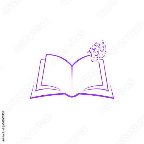 religious book logo with vector design