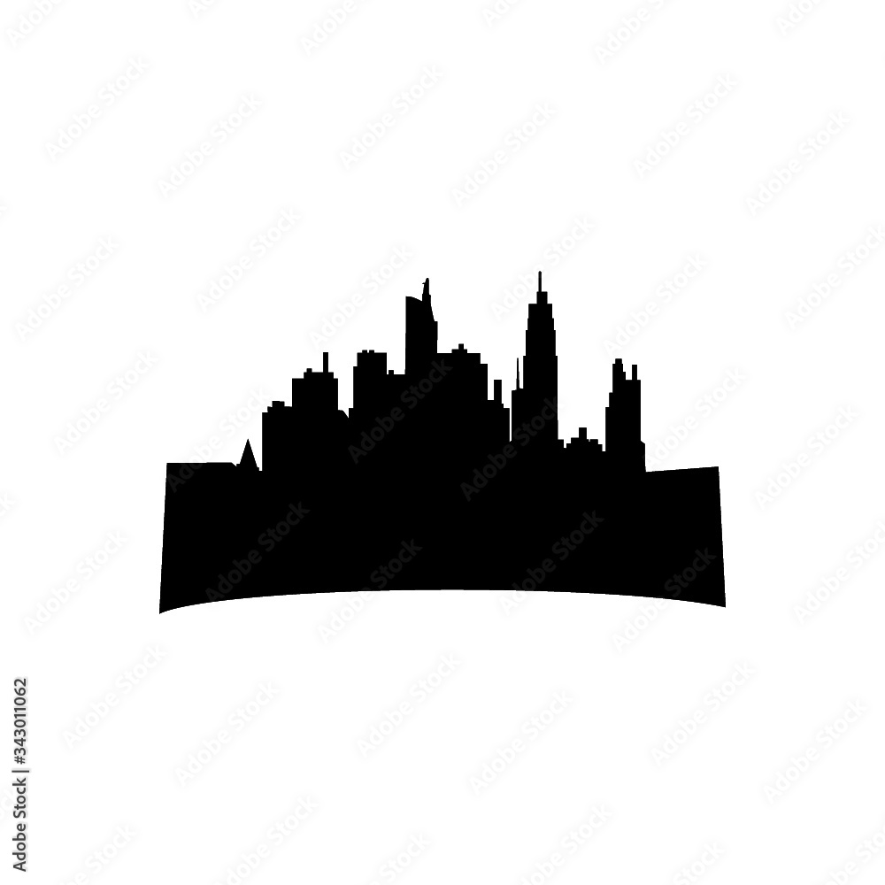 City architecture sign. Buildings icon isolated on white background