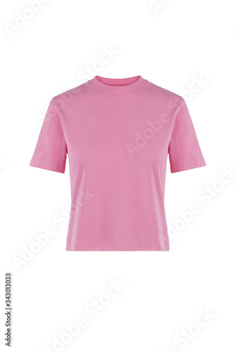 Blank pink t-shirt, front view