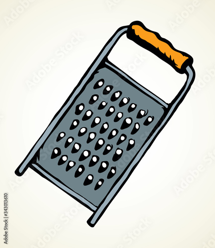 Iron grater. Vector drawing icon