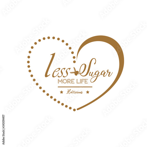 sugarless label with vector design