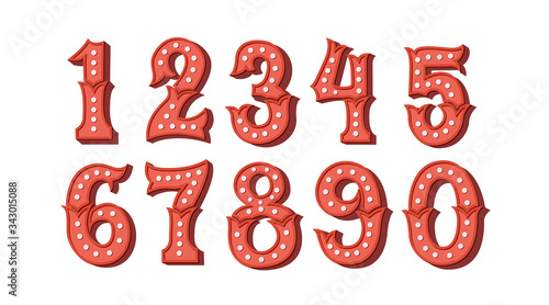 Photography Numbers in circus style