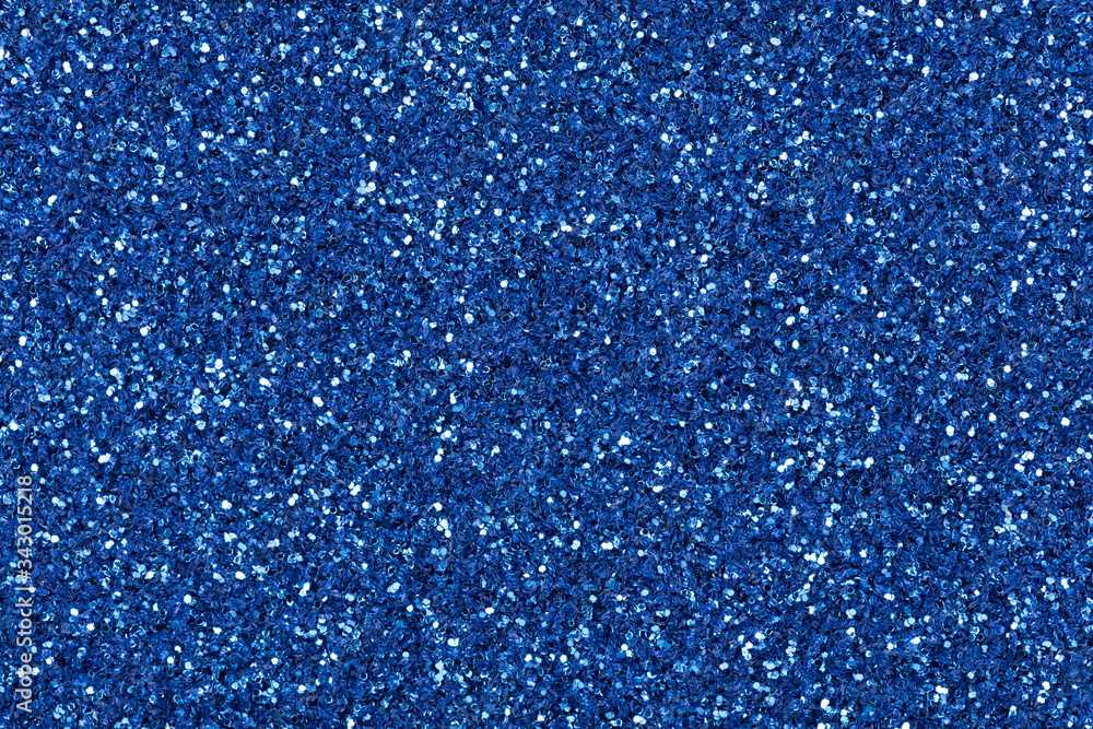 Glitter background in blue tone, new wallpaper with sparkles for effective view.